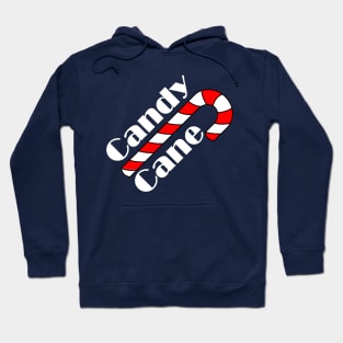 Candy Cane White Text Hoodie